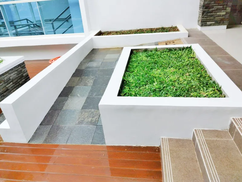 Accessible ramp at a building entrance